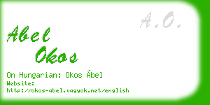 abel okos business card